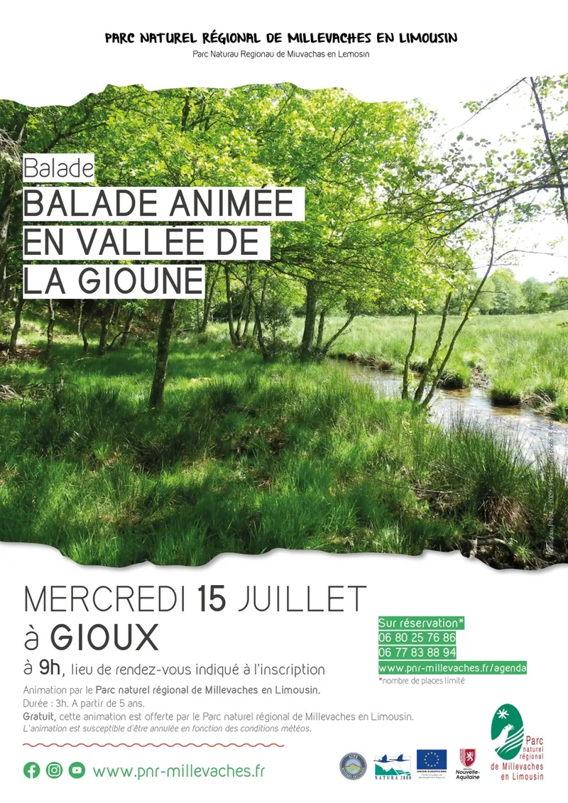 Balade Animee En Vallee de la Gioune in Gioux