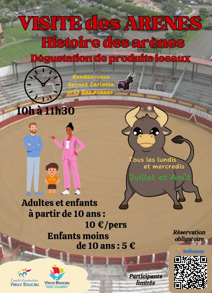 Visite des Arenes (24/06/) in Vieux-Boucau-les-Bains