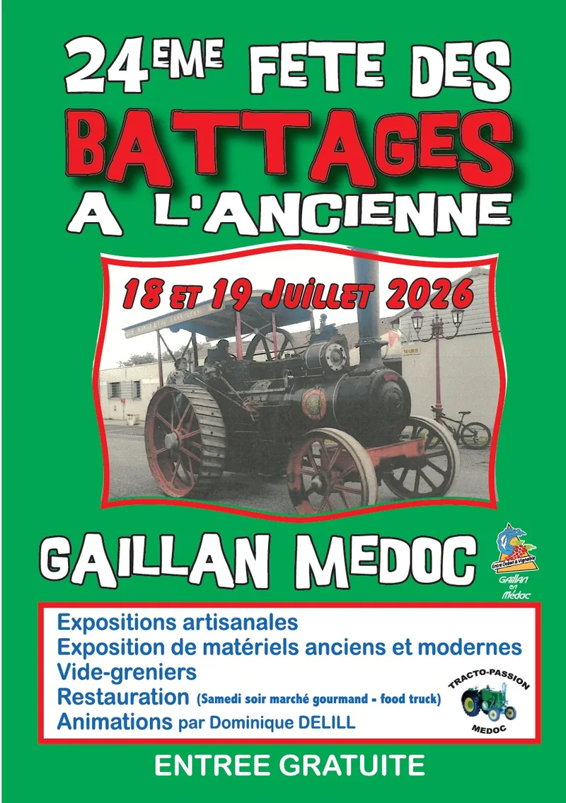 Fete des Battages a l’Ancienne in Gaillan-en-Medoc