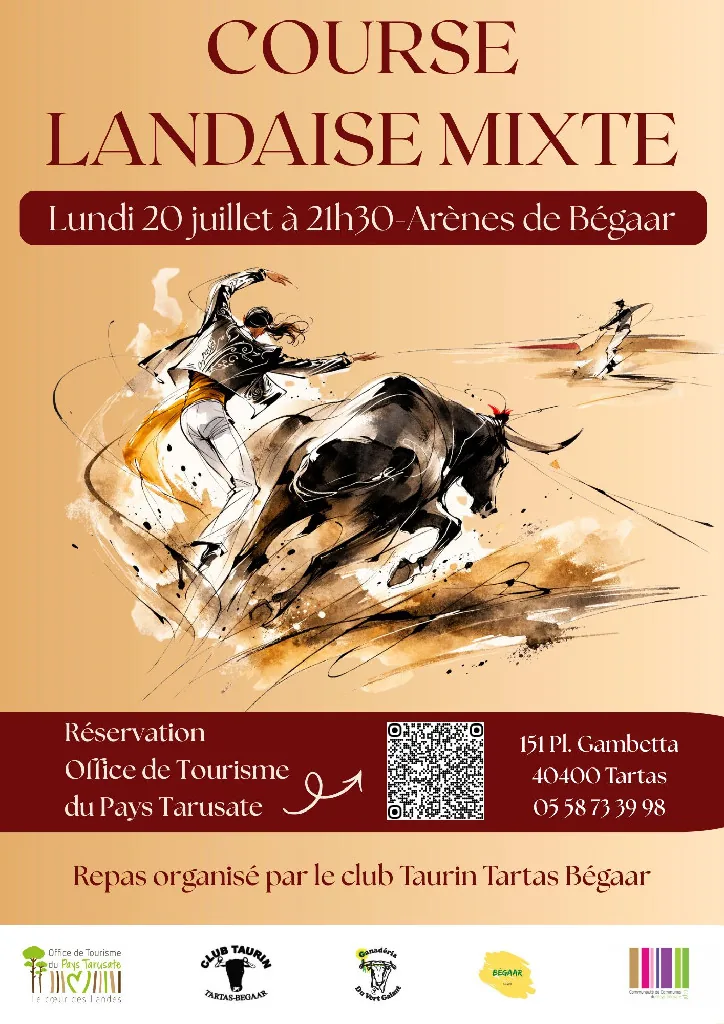 Course Landaise Mixte in Begaar