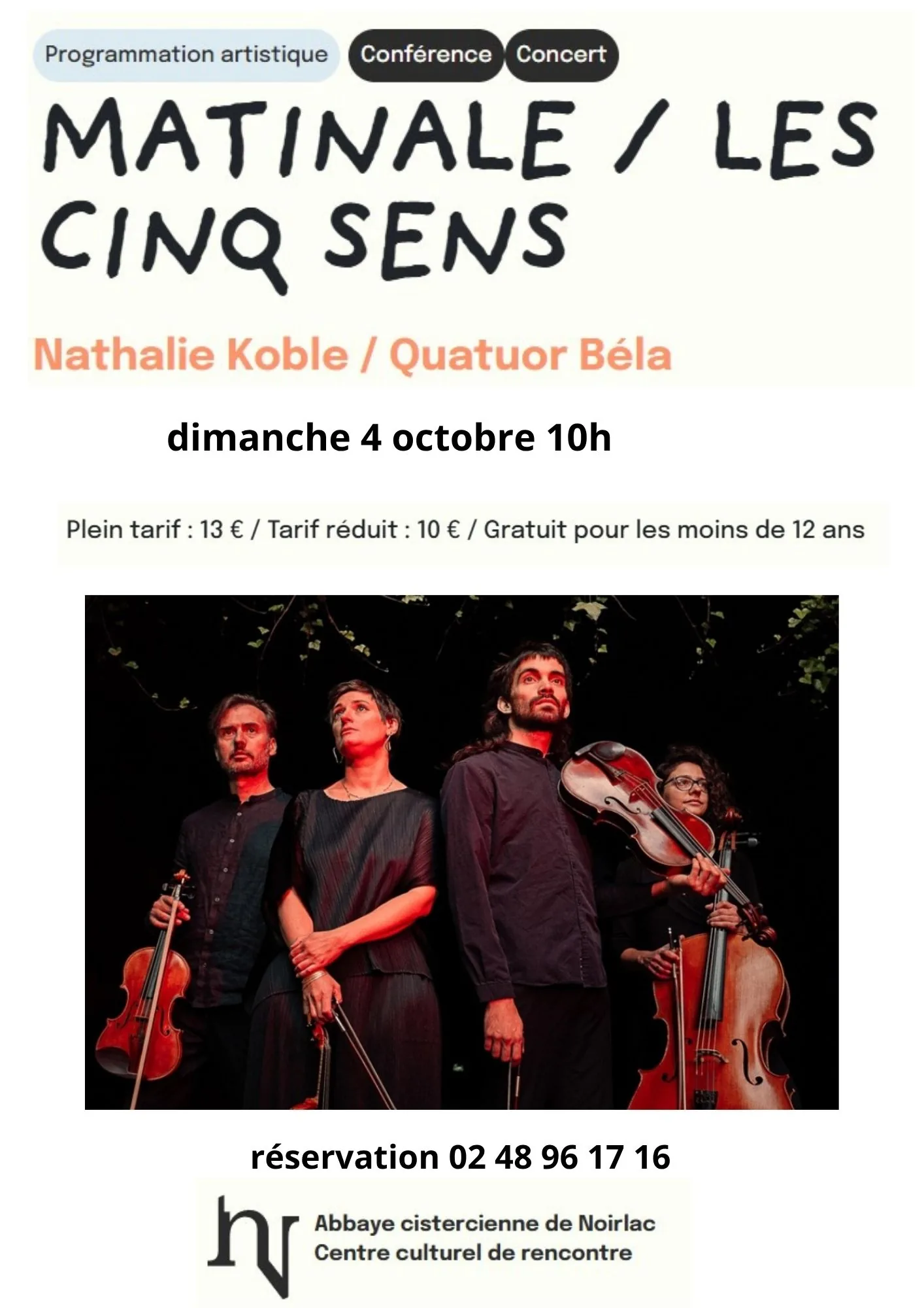 Les cinq sens: Talk and Quatuor Béla Concert