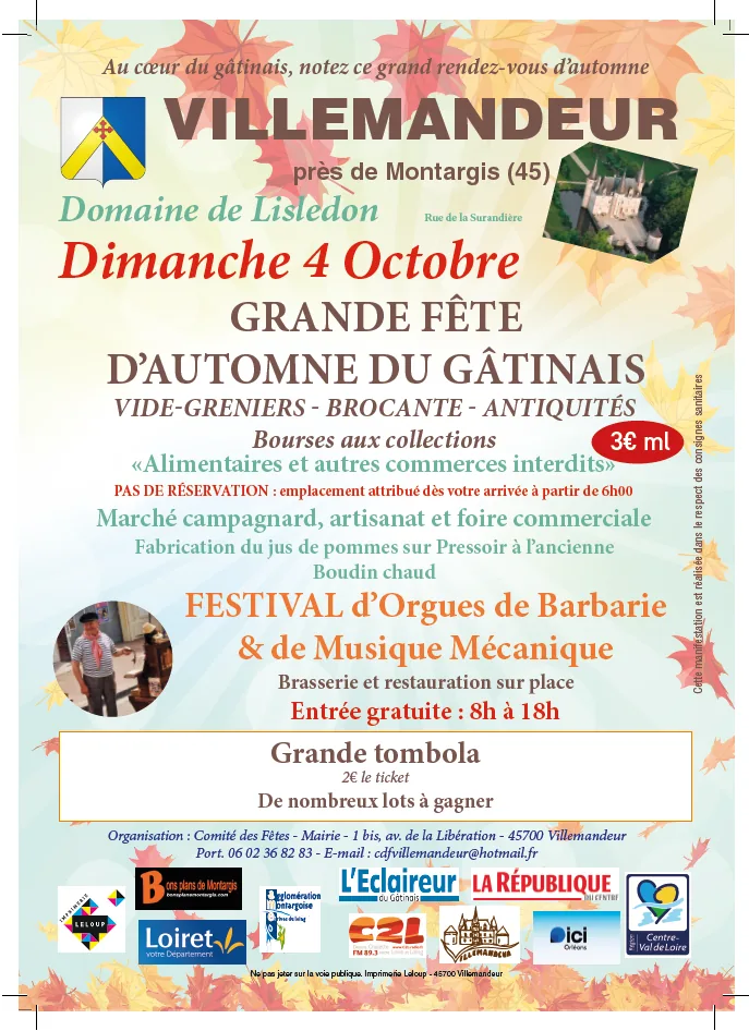 Grande fête d’automne du Gâtinais à Villemandeur